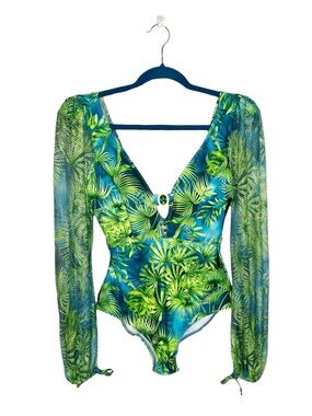 Shawn Andrea Mesh Long Sleeve Meet Me in Mykonos One Piece Swimsuit